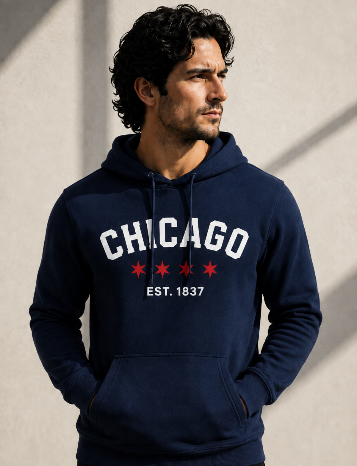 Chicago Hooded Sweatshirt Blue