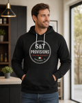 S&T Provisions Italian Logo black hoodie