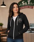 S&T Provisions Italian logo black zipup