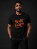 Bear Down, Orange on Navy Blue