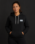 Chicago small flag on black hoodie