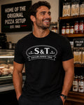 S&T Provisions Official Logo white on black premium shirt